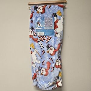 Frosty the Snowman Cloud Throw Blanket Blue